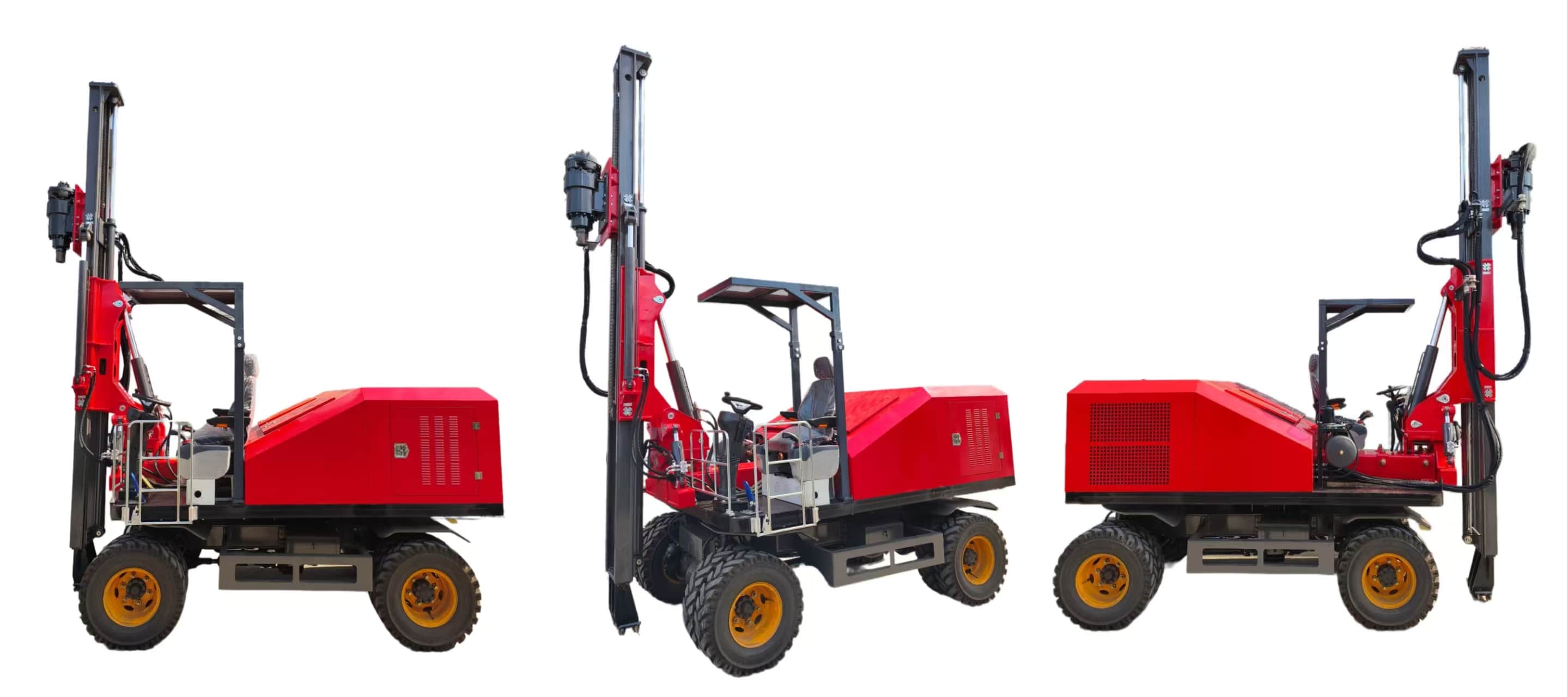 Колесный солнечный вибропогружатель TZ680: повышение эффективности строительства солнечных электростанций